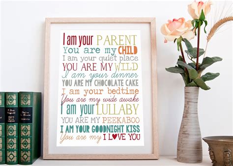 I Am Your Parent You Are My Child Print Custom Colors Boy Etsy