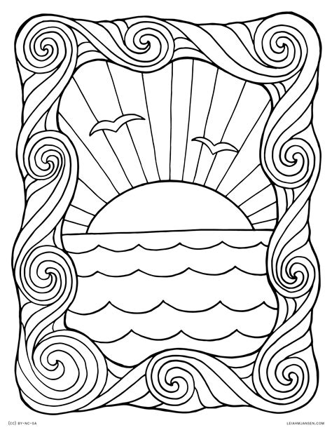 Wave Coloring Pages Wave1 Sketch Coloring Page