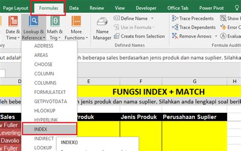 Rumus Excel Untuk Mencari Data Yang Sama Dalam Kolom Fungsi Index