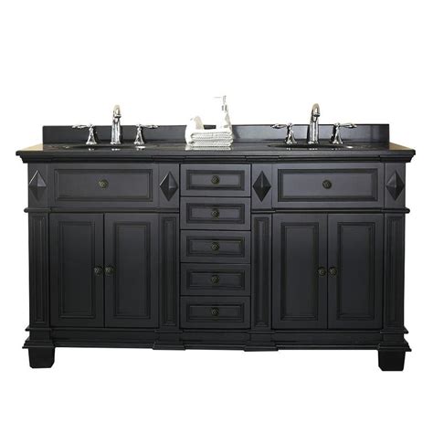 If you have a unique vanity, a custom made cultured granite. Shop OVE Decors Essex Antique Black Undermount Double Sink ...