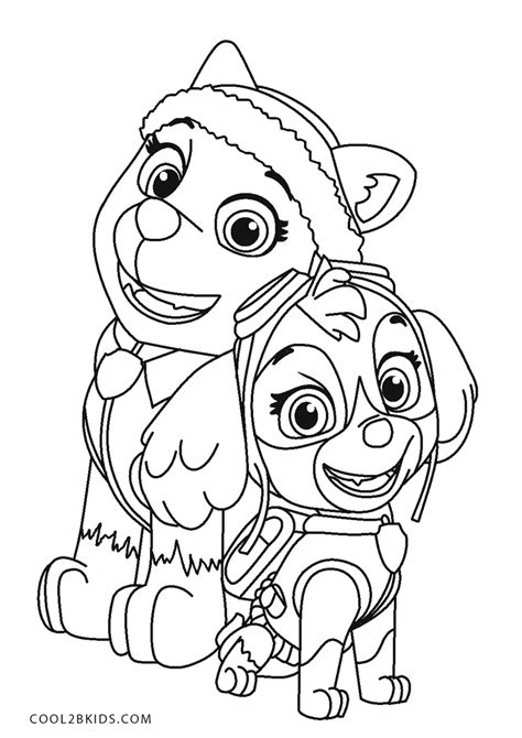 Print Skye And Everest Coloring Pages Paw Patrol Coloring Paw Patrol