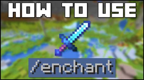 Minecraft - How To Use The /enchant Command (Java/Bedrock) - YouTube