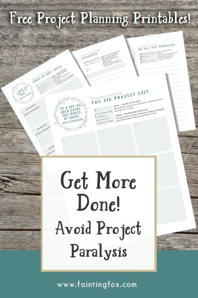 Get More Done Avoid Project Paralysis Fainting Fox Farm