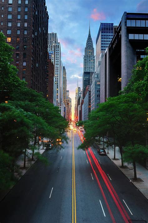 Manhattanhenge From 42nd Street New By Andrew C Mace