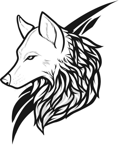 The most common black and white wolf drawing material is paper. Black Tribal Wild Wolf Tattoo Stencil On Paper - Truetattoos