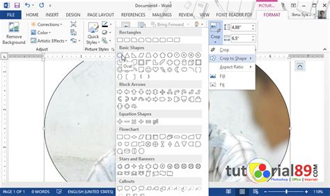 Cara Mudah Crop Lingkaran Pada Gambar Di Microsoft Word Video
