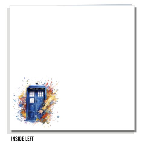 Personalised Doctor Who Tardis Birthday Card Any Nameagerelation