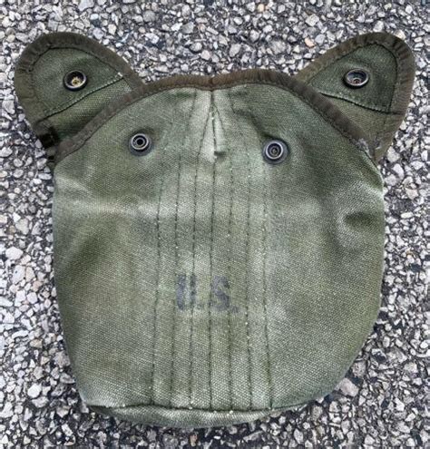 Original Vietnam Era Us Army Military M1956 Canteen Cover Nylon Trim