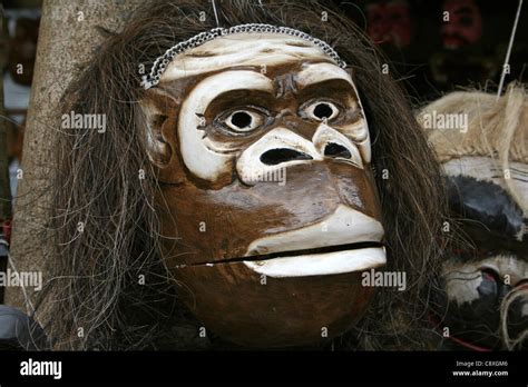 A Wooden Monkey Mask Stock Photo Alamy