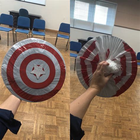 Join steph from diy for homeowners by mother daughter projects as she makes a simple diy plexiglass shield! Easy DIY Captain America shield for costume, used a large target plastic bag and wrapped it ...