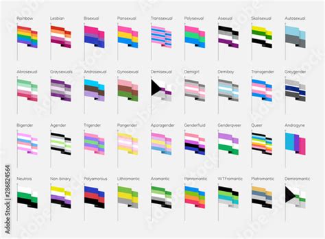 Lgbt Symbols In Flat Pride Flags List Rainbow Flag Buy This Stock