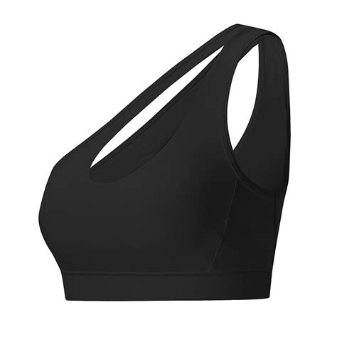 1 Top New Women Sexy One Shoulder Sports Bra Addmps