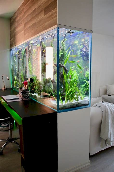 Aquarium Wall Decorating In 2020 Wall Aquarium Home Aquarium