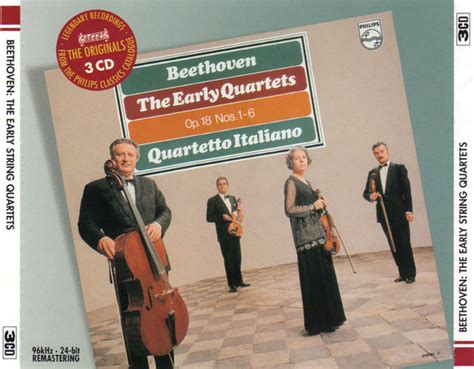 Beethoven Quartetto Italiano The Early Quartets Op 18 Nos 1 6