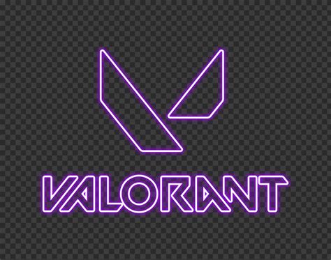 Hd Valorant Purple Neon Logo With Symbol Png Citypng