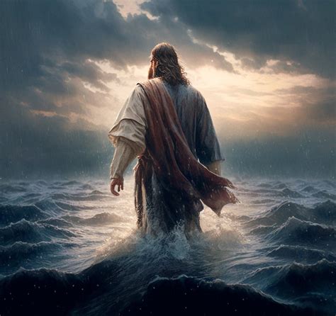 Jesus Walking On Water Etsy Uk