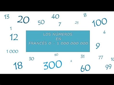 Veremos los números escritos del 1 al 1000 pasando por el 10, 100, 200, 300, 400, 500, 600, 700, 800 y 900. Los Números en Francés - Les Nombres en Français - Los ...