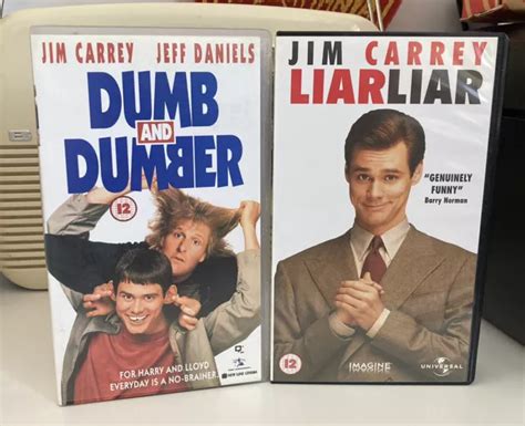 2x Jim Carrey Vhs Bundle Dumb And Dumber Vhs 1996 Liar Liar £199