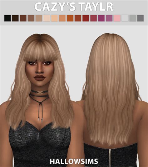 Sims 4 Ccs The Best Cazy Taylr Hair Conversion By Hallowsims The