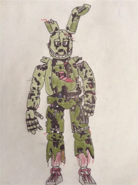 A Drawing Of Springtrap I Made 2 Years Ago Rfivenightsatfreddys