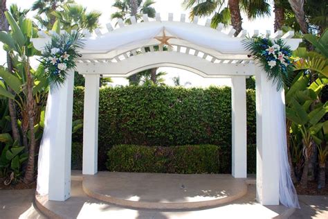 Wedding Arch In Garden Terrace Of San Diego Sheraton Hotel And Marina