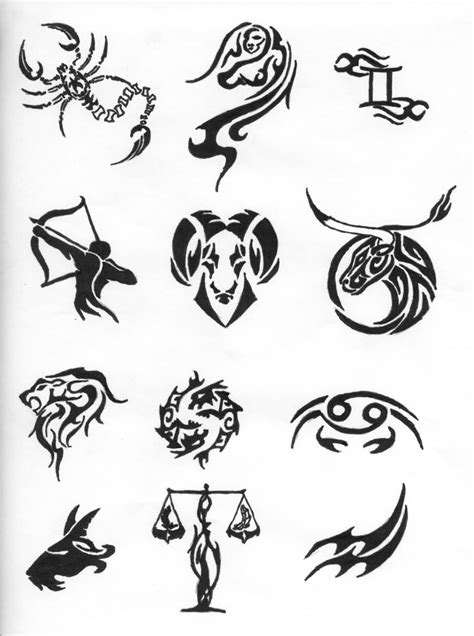 Zodiac Tattoos By Bighood24 On Deviantart Tatueringar För Män