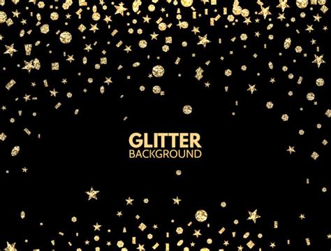 Premium Vector Glitter Background Falling Gold Glitter Confetti