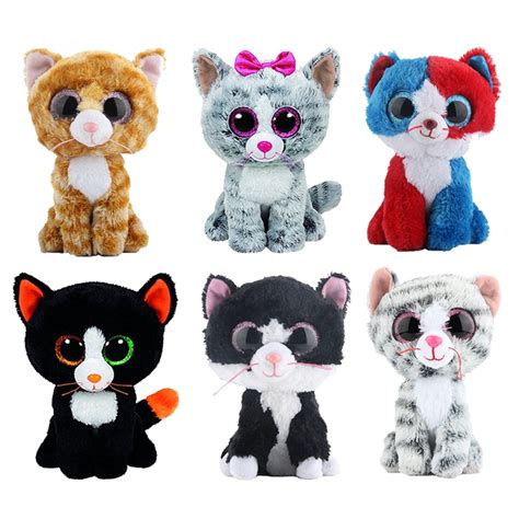 Ty Beanie Boos Stuffed And Plush Animals Black Cat Doll Toys For Children
