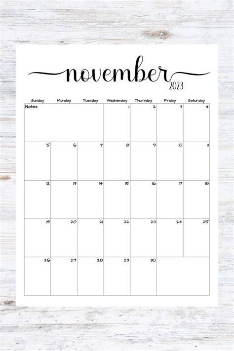 Fillableeditable November 2023 Calendar November 2023 Calendar Simple