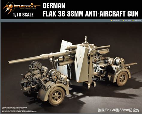 German Flak 36 88mm Anti Aircraft Gun Plastikové Modely A Modelářské