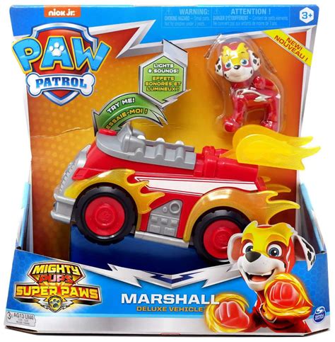 Paw Patrol Mighty Pups Super Paws Rubbles Deluxe Vehicle With Lights