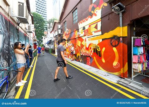 Singapore Graffiti Near Haji Lane Editorial Image Image Of Glam