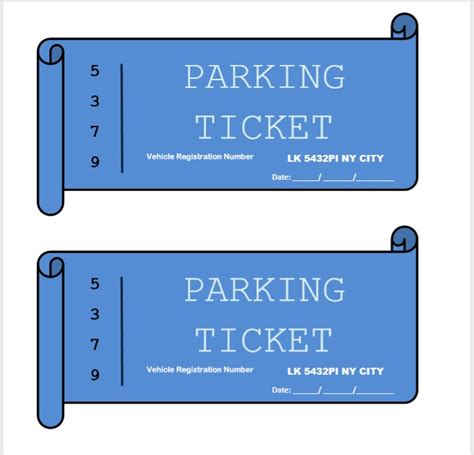 Free Parking Ticket Templates Free Word Templates