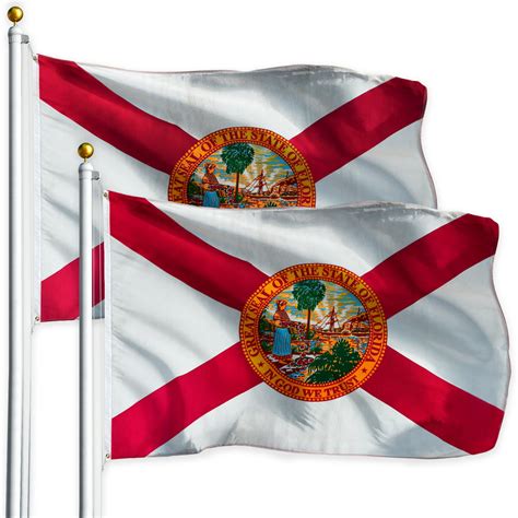 G128 Two Pack Of 3x5 Florida State Flag Fl Flags Us States Walmart
