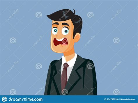 Shocked Businessman Reacting To News Stock Vector Illustration Of