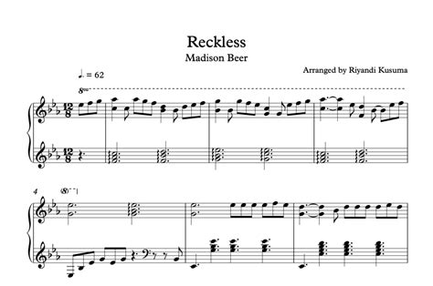 Reckless Madison Beer Sheet Music