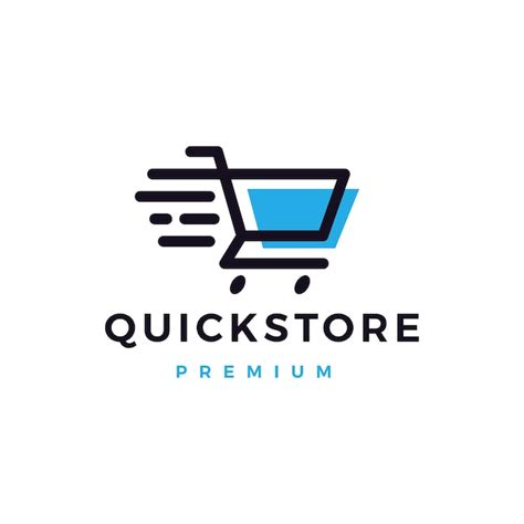 Logotipo Da Loja Quick Shop Vetor Premium