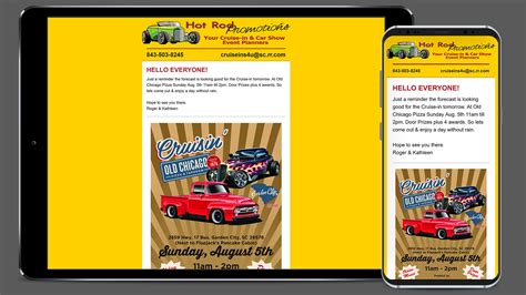 Hot Rod Promotions Eblast Template Design And Word