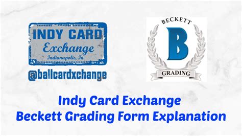 Your local card shop for indy 25 years strong specializing in wax, online breaks, vintage and modern single cards. Indy Card Exchange Beckett Grading Form Explanation - YouTube