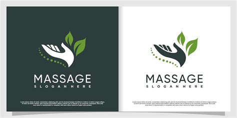 premium vector massage logo design with creative concept premium vector