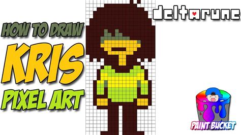 How To Draw Kris Deltarune Delta Rune Pixel Art 8 Bit Step By Step