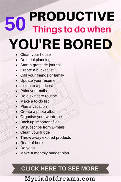 Productive Things To Do When You Are Bored 50 Ideas Productive Things To Do Things To Do At