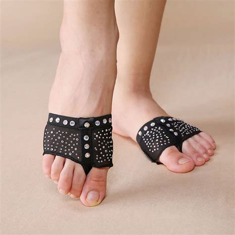 Women Shoes Footundeez For Dancing Rhinestone Dance Barefoot Two Holes
