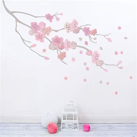 Childrens Cherry Blossom Branch Fabric Wall Sticker By Koko Kids