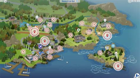 Sims 4 Brindleton Bay Map Lake Sakakawea Fishing Map