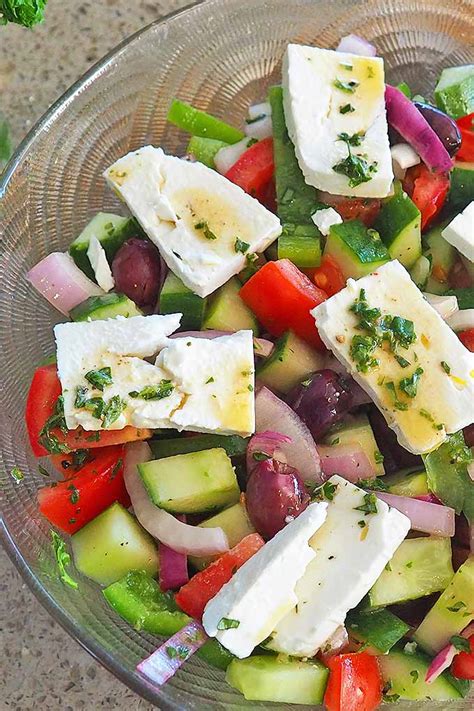 salad greek classic lunch salads ingredients recipe recipes simple side flavors traditional dish roasted foodal makes grilled foods fabulous accompanied