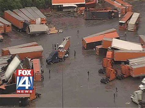 Dallas Tornado 2012: Watch semi-truck trailers tossed around as debris (video) - mlive.com