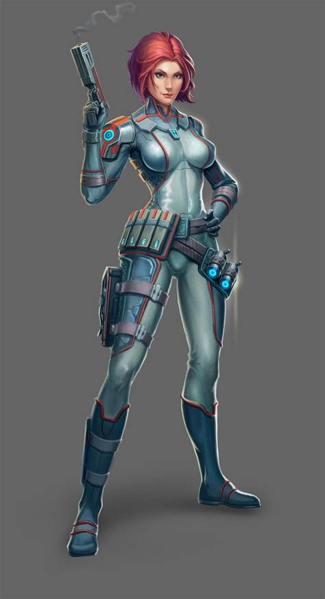 Woman Commander Konstantin Gerasimov Sci Fi Character Art Character
