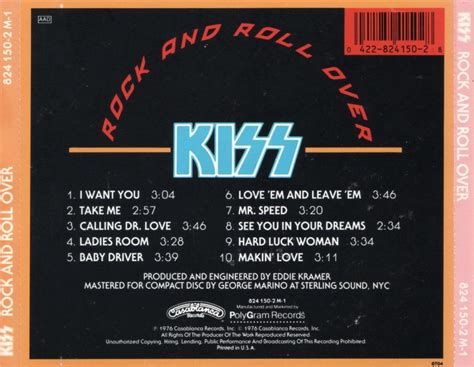 Classic Rock Covers Database Kiss Rock And Roll Over 1976