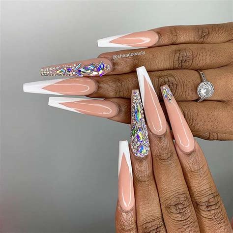 23 Elegant French Tip Coffin Nails You Need To See Stayglam Eu